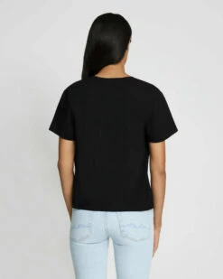 7 For All Mankind Scoop Neck Tee In Black 8 7 For All Mankind Scoop Neck Tee In Black -7 For All Mankind Sales 7n990353 blk 4 edit