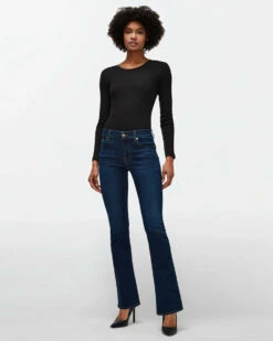 7 For All Mankind B(air) Embellished Kimmie Bootcut In Rinsed Indigo