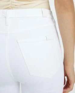 7 For All Mankind No Filter Ultra High Rise Skinny Kick In Clean White -7 For All Mankind Sales 7u099569 clw 3