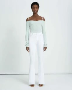 7 For All Mankind No Filter Ultra High Rise Skinny Boot In Clean White