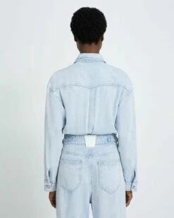 7 For All Mankind Denim Lustre Balloon Sleeve Jumpsuit In Isadora -7 For All Mankind Sales 7u876561 isa 3