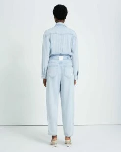 7 For All Mankind Denim Lustre Balloon Sleeve Jumpsuit In Isadora -7 For All Mankind Sales 7u876561 isa 4