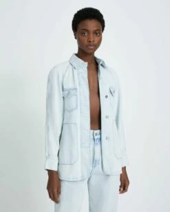 7 For All Mankind Denim Field Jacket In Isadora