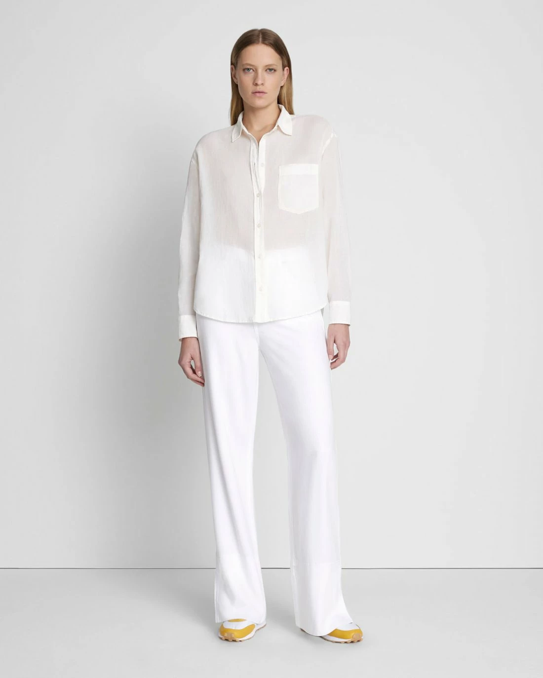 7 For All Mankind Classic Button Up Shirt In Optic White 4 7 For All Mankind Classic Button Up Shirt In Optic White - Image 2