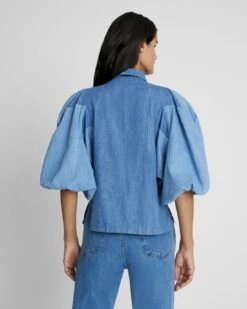 7 For All Mankind Puff Sleeve Denim Top In Star Patchwork -7 For All Mankind Sales 9ba02f8bbc6b75365d73346ed9b1217c