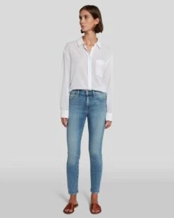 7 For All Mankind Mid Rise Ankle Skinny In Sloane Vintage -7 For All Mankind Sales AU8097594A SLVT 6