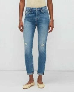 7 For All Mankind Beauty Denim Josefina In Fig Leaf