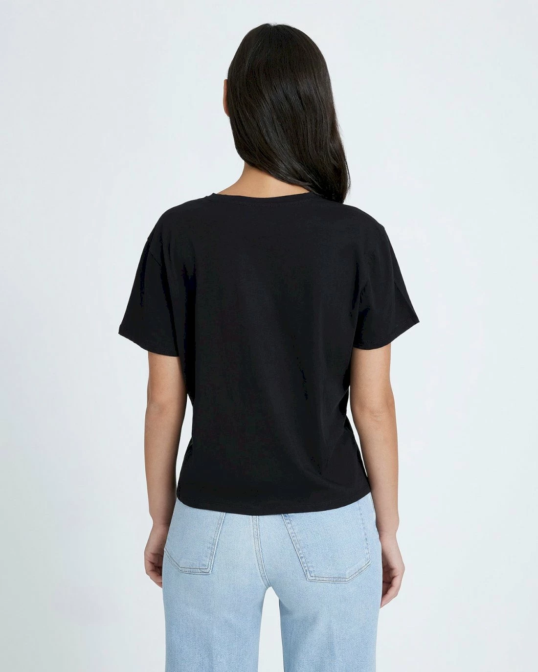 7 For All Mankind V-Neck Tee In Black 4 7 For All Mankind V-Neck Tee In Black - Image 2