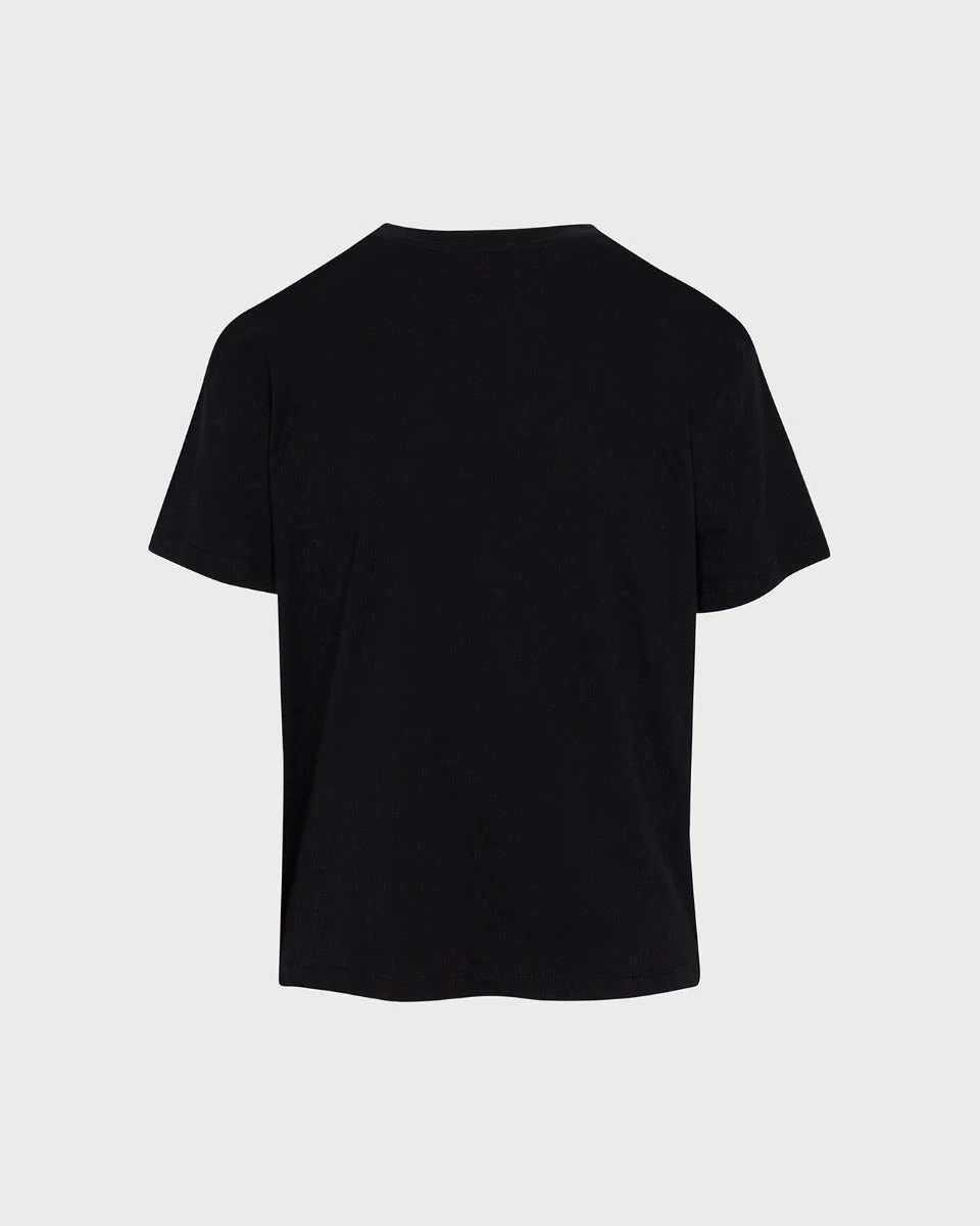 7 For All Mankind Scoop Neck Tee In Black 6 7 For All Mankind Scoop Neck Tee In Black - Image 4