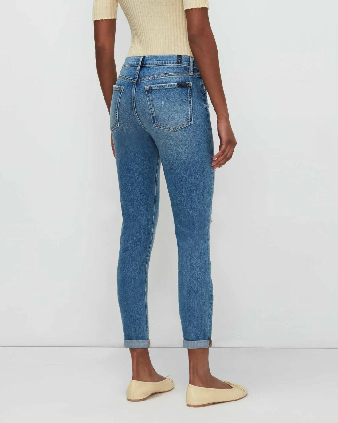 7 For All Mankind Beauty Denim Josefina In Fig Leaf 5 7 For All Mankind Beauty Denim Josefina In Fig Leaf - Image 3