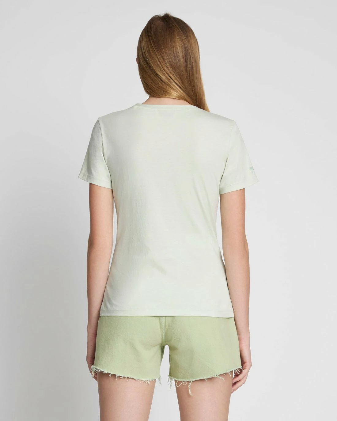 7 For All Mankind Pima Cotton Easy V-Neck Tee In Seafoam 5 7 For All Mankind Pima Cotton Easy V-Neck Tee In Seafoam - Image 3