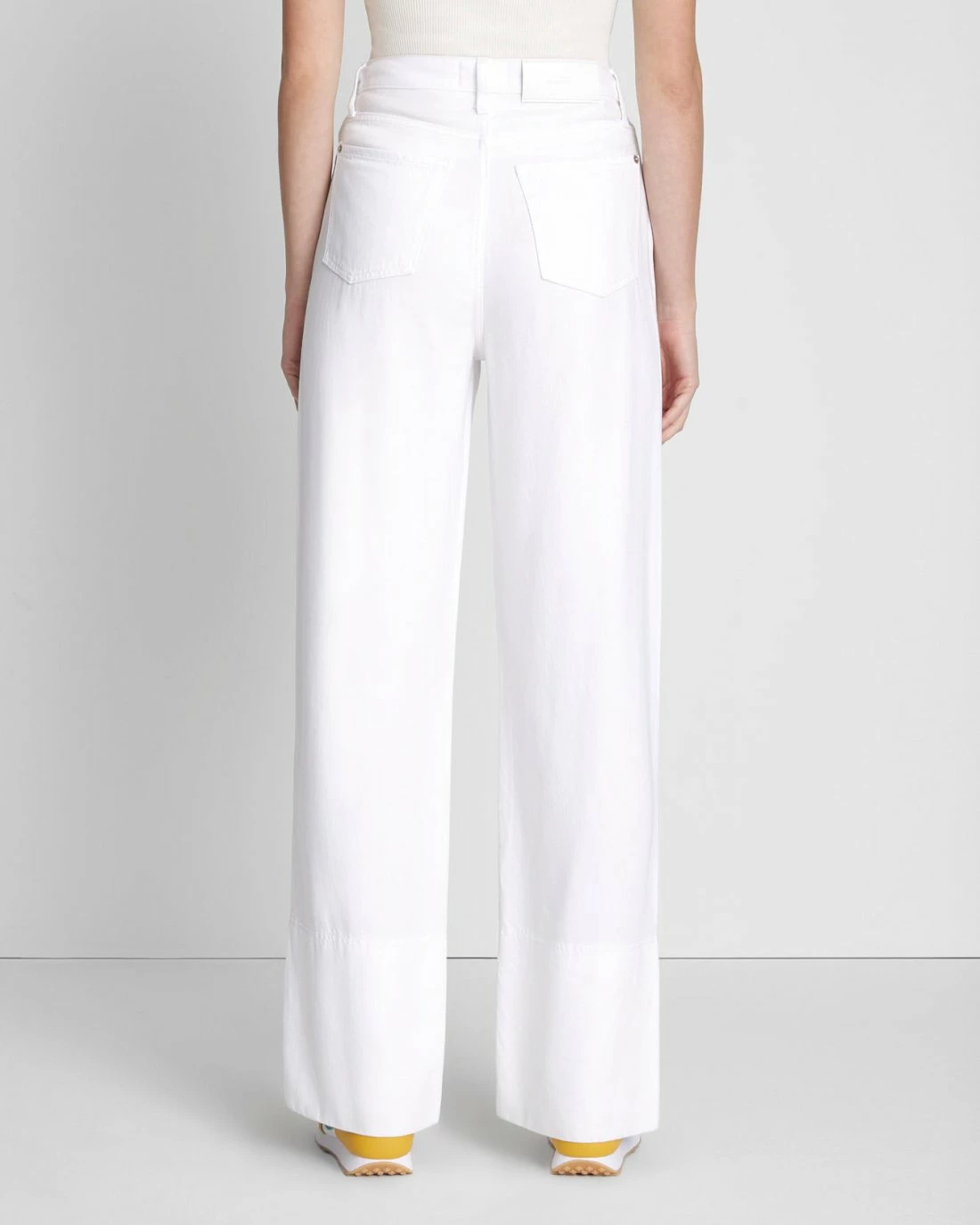 7 For All Mankind Denim Lustre Trouser In Brilliant White 6 7 For All Mankind Denim Lustre Trouser In Brilliant White - Image 4