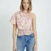 7 For All Mankind One Shoulder Silk Ruffle Blouse In Blush -7 For All Mankind Sales d30e47d92608f1ffec109ddf33928bf6
