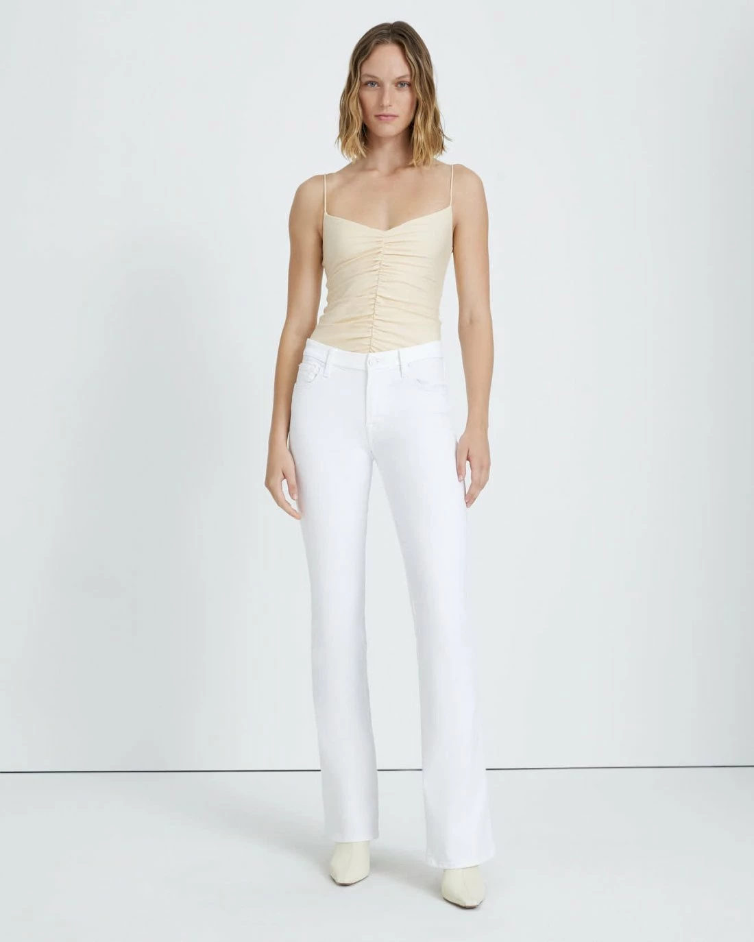 7 For All Mankind Kimmie Bootcut In Clean White 3 7 For All Mankind Kimmie Bootcut In Clean White