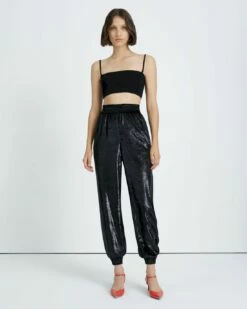 7 For All Mankind Zipper Bandeau Top In Black -7 For All Mankind Sales e55eb857026eca6cd94cc0db7dcafe73