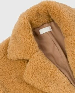 7 For All Mankind Shearling Belted Coat In Light Camel -7 For All Mankind Sales eb2009786b322c162d1bde1510ba39a3