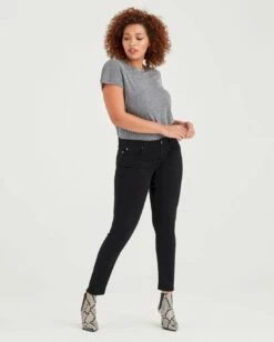 7 For All Mankind B(air) Denim Ankle Skinny In Black -7 For All Mankind Sales f18ca8d57b462b2c48fc89a0050484a0